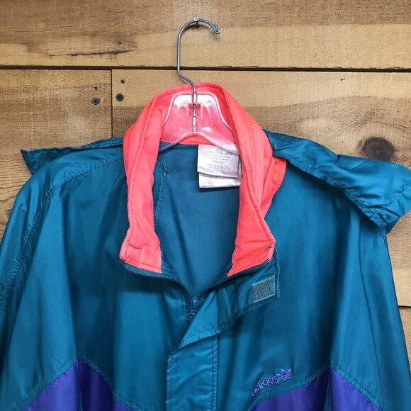 Vintage Adidas 1990s Track Suit Windbreaker Set Womens Size Large Retro Nylon - Picture 3 of 15